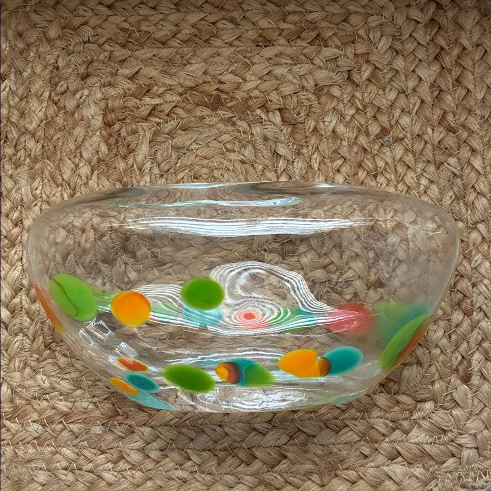 Crate & Barrell Lottie Hand-Blown Glass Vase